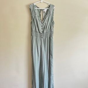 Japna Floral Green/White Jumpsuit Size S